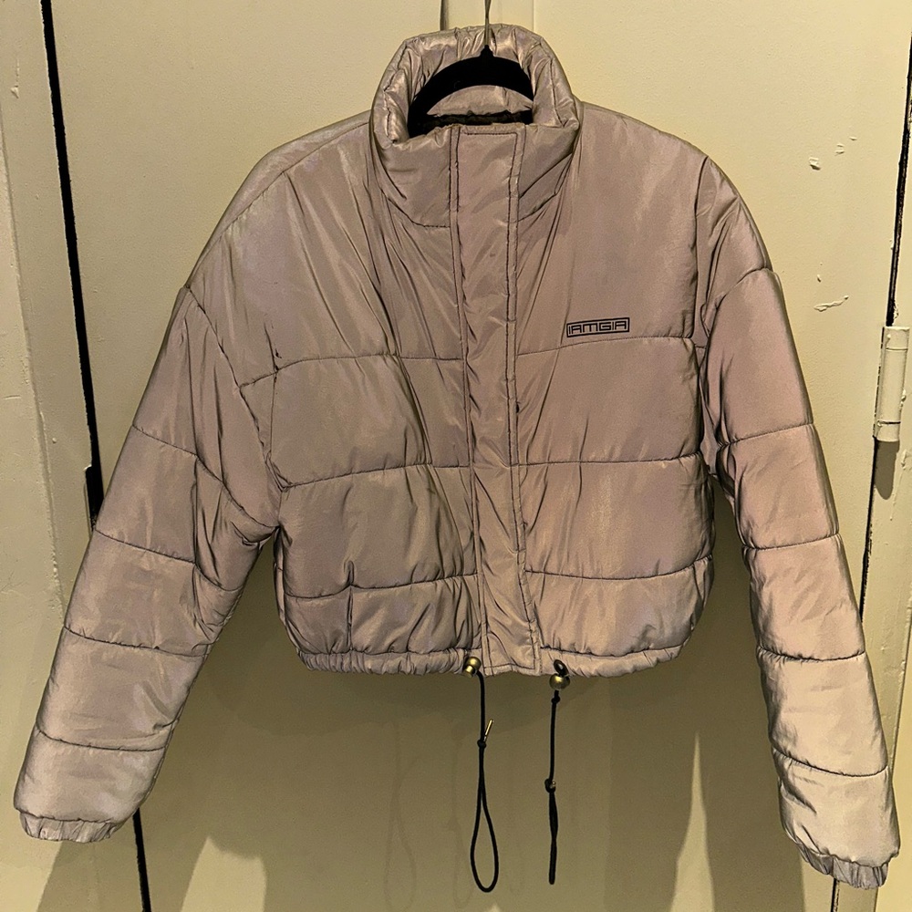 I.AM.GIA Silver Reflective Puffer Jacket